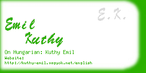 emil kuthy business card